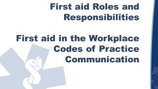First Aid Role and Responsibilities 2