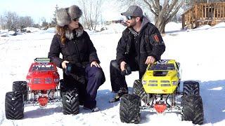 HER VERY FIRST TIME COUPLE ENJOY their 49cc GAS ToY RAMINATOR MONSTER TRUCKS  RC ADVENTURES