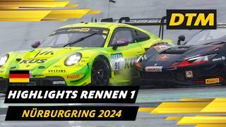 Regenchaos auf dem Nürburgring   DTM 2024 Highlights  Nürburgring