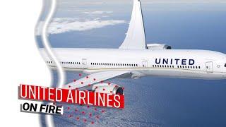 United Airlines Flight 328 passengers watch in fear as engine catches fire