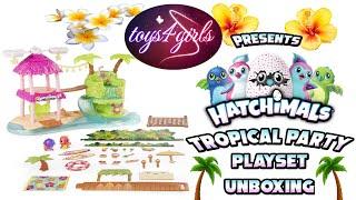 Hatchimals CollEGGtibles Tropical Party Playset review video