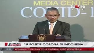 KORBAN VIRUS CORONA MENJADI 19 ORANG DI INDONESIA