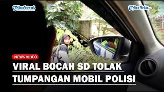 Viral Anak SD Ogah Nebeng Mobil Polisi Lebih PIlih Jalan Kaki