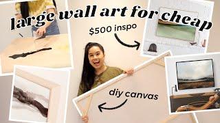 CREATING LARGE WALL DECOR FROM SCRATCH *AFFORDABLE DIY FRAMED CANVAS ART*