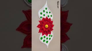 Easy and simple freehand rangoli design #rangoli #short #shortvideo #rangolishorts #shorts