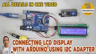 PCF8574 I2C LCD  Connecting an LCD Display to Arduino using I2C Adapter  I2C LCD Display
