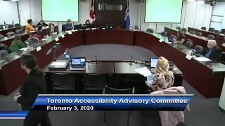 Toronto Accessibility Advisory Committee - February 3 2020