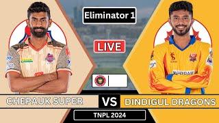 Chepauk Super Gillies vs Dindigul Dragons Eliminator 1 T20 Match  CSG vs DD Live Commentary 2nd bat