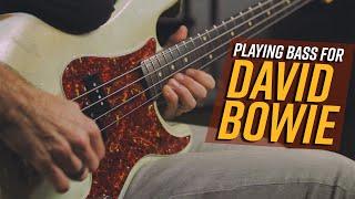 Playing bass for David Bowie his last bass player