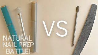 Natural Nail Prep Battle  Glass Nail Files VS Emery Board  Glass Cuticle Pusher VS Metal