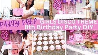 *NEW* GIRLS THEME BIRTHDAY PARTY  DISCO THEME PARTY PREP & DIY  BALLOON GARLAND DIY  CRISSY MARIE