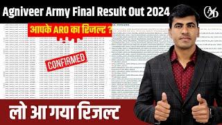 Indian Army Final Result 2024  Agniveer Army Final Merit List 2024  Army Result 2024