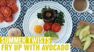 Classic fry-up with an avocado twist