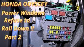 Power Windows Not Working on Honda Odyssey Part 2  THE FIX  Diag & Repair