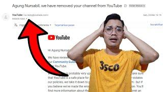 Chanel Youtube Tiba2 di Hapus Karena Dianggap Melanggar Begini Cara Mengembalikannya