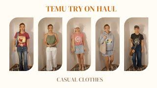 Temu Try On Haul Casual Clothes T-Shirts Jeans Jewelry & More