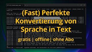 Spracherkennung fast perfekt und in 3 Minuten installiert Whisper Standalone für Windows