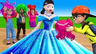 Scary Teacher 3D vs Squid Game Style Hair For Design Dress Nice or Error Dressing 5 Times Challenge