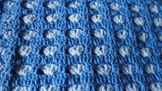 How to crochet hearts blanket by marifu6a