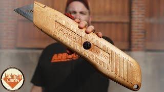 Carving a Giant Utility Knife entirely out of wood