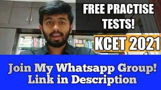 KCET 2021 TAKE UP FREE PRACTISE TESTS CLICK TO KNOW MORE  #359