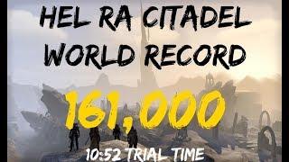 Hel Ra Citadel World Record - 161000 1052 - Dragonknight Main Tank  ESO Dragonhold