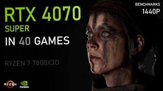 RTX 4070 Super - 40 GAMES Tested at 1440P  Ray Tracing DLSS 3.7 & More
