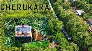 Beautiful Cherukara  Nilambur Express Arrival & Departure  Drone Video
