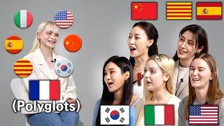 Polyglots Speaking in 7 Languages For the first time Keep Switching Languages with Native Speakers