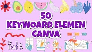 50 KEYWOARD ELEMEN  ILUSTRASI CANVA PART 2  KATA KUNCI ELEMEN CANVA