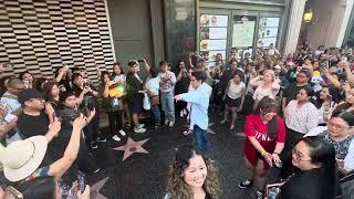 Stell dances to ROOM in Hollywood at the Wish Bus USA near the Pantages Theater