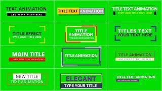 Title Green Screen animation pack2