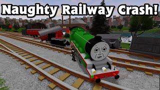 Roblox Naughty Railway Crash Test James And Henry