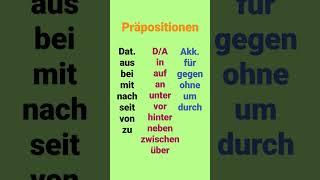 Präpositionen Wechselpräpositionen aus bei mit nach seit von zu für gegen ohne um durch