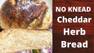 NO KNEAD Cheddar Herb Bread