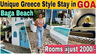 Baga Beach Best Trending Stay  Goa Unique Resorts  Greece vibes stay in Goa  ​⁠@Findingindia