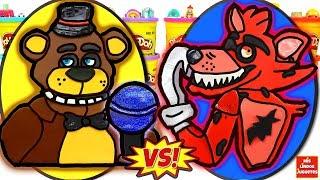 Huevos Sorpresa Gigantes de Five Nights At Freddys Freddy VS Foxy de Plastilina Play Doh en Español