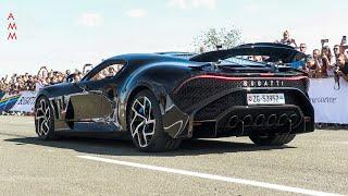 € 16.7 MILLION Bugatti La Voiture Noire on the road Startup Revs & Accelerations