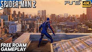 Spiderman 2 2099 Black Suit Free Roam Gameplay