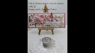 Tall & Skinny Card in Pastel Colours