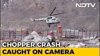 Air Force Helicopter Crashes Near Kedarnath Temple. Caught On Camera