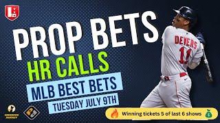 BEST MLB PLAYER PROPS Today Tuesday July 9th  MLB Best Bets on Underdog Fantasy & PrizePicks