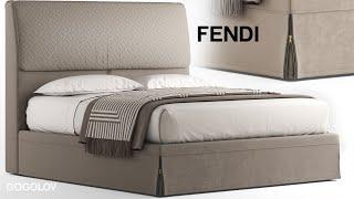 №197. Modeling Bed  Fendi dorian bed  Autodesk 3ds Max & marvelous designer