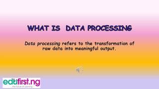 Data Processing  ICT  JSS1