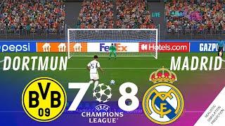 Penalty Shootout  Borussia Dortmund 7-8 Real Madrid  UEFA Champions League  Video Game Simulation