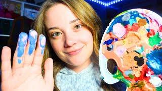 ASMR PAINTING On Your EARS *INTENSE EAR To EAR* Drawing With Markers Finger Painting For Tingles