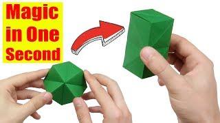 Easy Origami Magic Transforming Flexahedron Jeremy Shafer - Yakomoga Origami tutorial