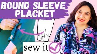 NEAT continuous bound sleeve placket. So DELICATE you can do it too Easy Tutorial.