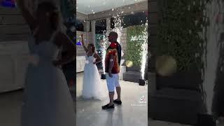 An AMAZING wedding grand entrance with cold sparks and ACDC 