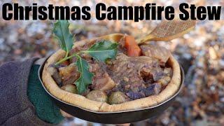 Christmas Stew Cooked in a Pressure Cooker.  Campfire Cooking.  Kazan Afghan Pressure Cooker.